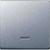 Лицевая панель Schneider Electric Merten System M для 1-кл. выключателя с подсветкой алюминий